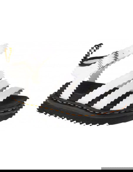 Dr. Martens Blaire Δερμάτινα Γυναικεία Σανδάλια με Λουράκι Flatforms σε Λευκό Χρώμα 27304100