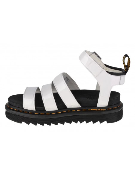 Dr. Martens Blaire Δερμάτινα Γυναικεία Σανδάλια με Λουράκι Flatforms σε Λευκό Χρώμα 27304100