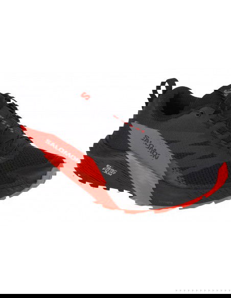 Salomon Sense Ride 5 L47214300 Ανδρικά Αθλητικά Παπούτσια Trail Running Black / Fiery Red