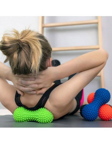 446 Μπάλα Μασάζ Διπλή Κόκκινη 15.5cm