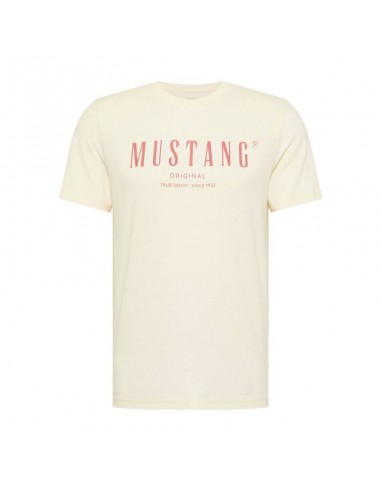 Mustang Ανδρικό T-shirt Κοντομάνικο Μπεζ 1013802-8001