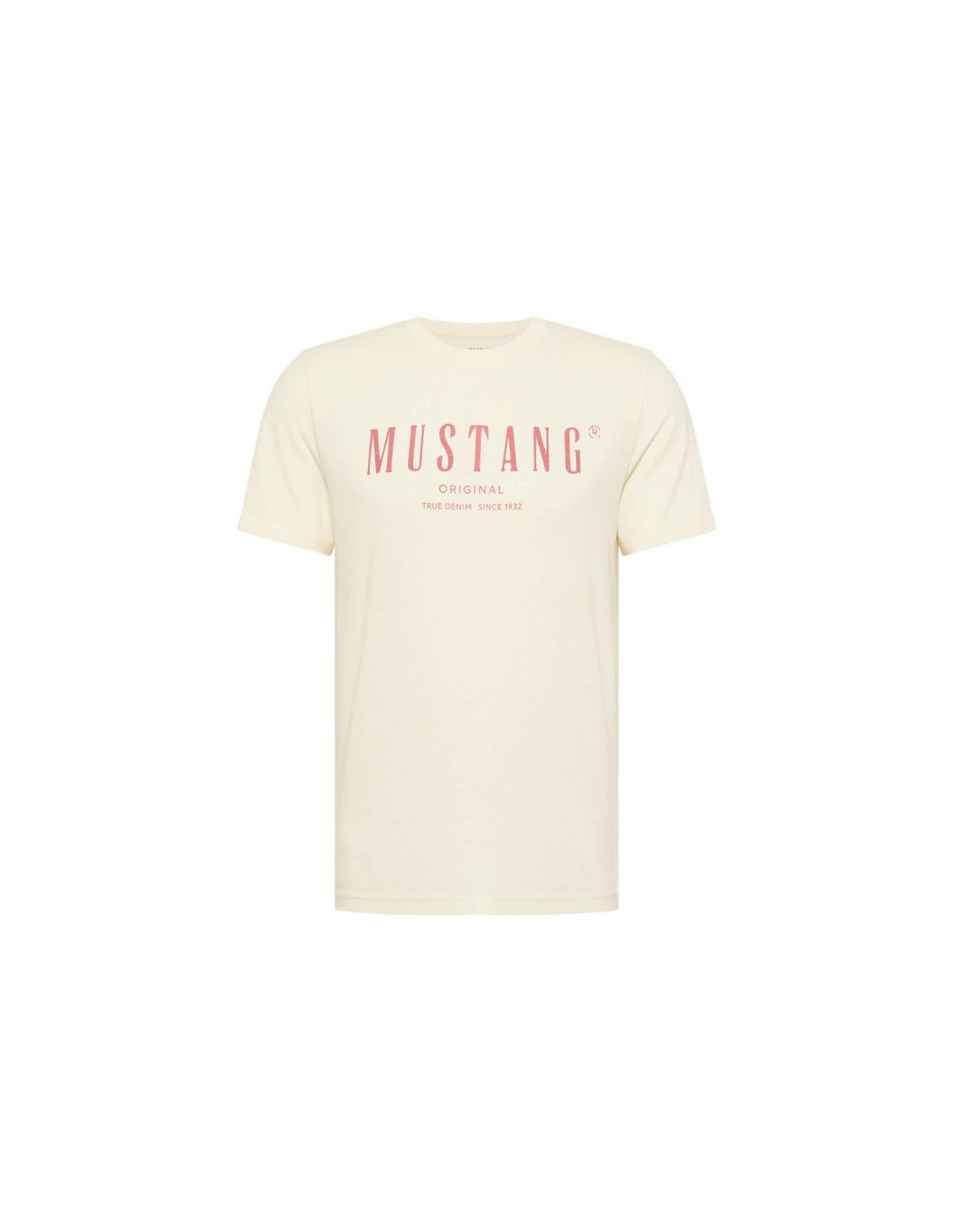Mustang Ανδρικό T-shirt Κοντομάνικο Μπεζ 1013802-8001