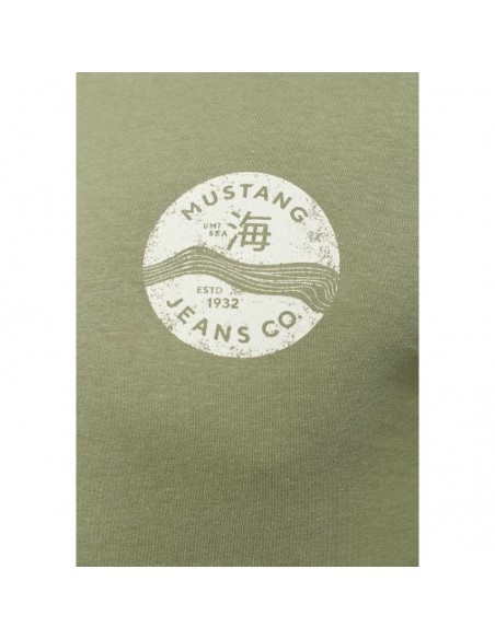 Mustang Ανδρικό T-shirt Κοντομάνικο Χακί 1013805-6273