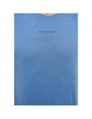 Mustang Ανδρικό T-shirt Κοντομάνικο Γαλάζιο 1013806-5169