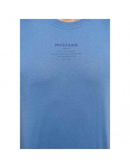 Mustang Ανδρικό T-shirt Κοντομάνικο Γαλάζιο 1013806-5169