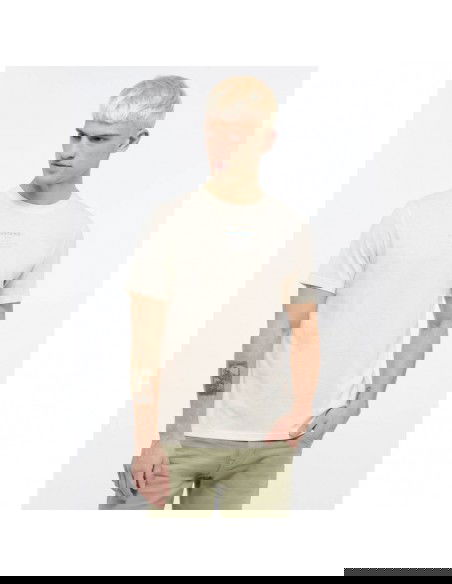 Mustang Ανδρικό T-shirt Κοντομάνικο Μπεζ 1013806-8001