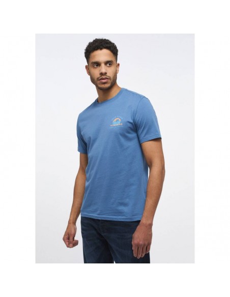Mustang Ανδρικό T-shirt Κοντομάνικο Γαλάζιο 1013836-5169