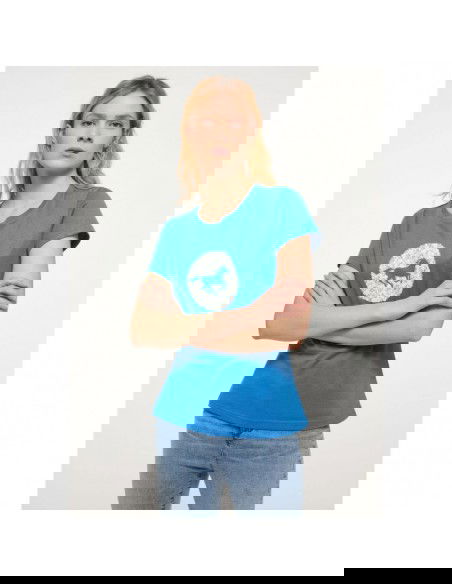 Mustang Γυναικείο T-shirt Γαλάζιο 1013781-5428