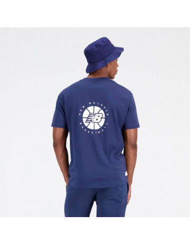 New Balance Ανδρικό T-shirt Μπλε με Στάμπα MT23582NNY