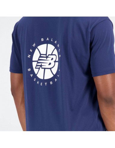 New Balance Ανδρικό T-shirt Μπλε με Στάμπα MT23582NNY