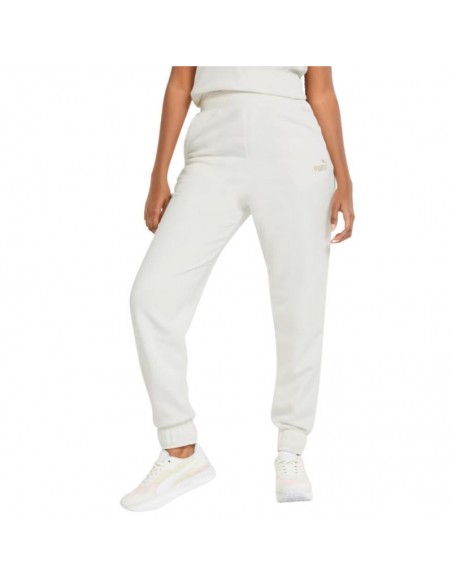 Puma Ess+ Ψηλόμεσο Παντελόνι Γυναικείας Φόρμας Λευκό 670007-99