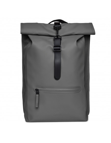 Rains Rolltop Rucksack Σακίδιο Πλάτης Γκρι 13320-13