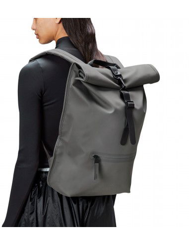 Rains Rolltop Rucksack Σακίδιο Πλάτης Γκρι 13320-13
