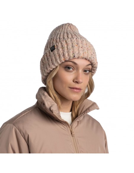 Buff Beanie Unisex Fleece Σκούφος με Rib Πλέξη σε Ροζ χρώμα 129698.508