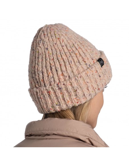 Buff Beanie Unisex Fleece Σκούφος με Rib Πλέξη σε Ροζ χρώμα 129698.508