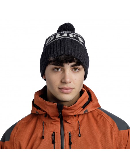 Buff Beanie Unisex Σκούφος Πλεκτός σε Μαύρο χρώμα 132332.555