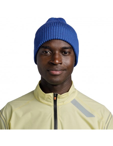Buff Merino Beanie Unisex Σκούφος Πλεκτός σε Navy Μπλε χρώμα 132339.791