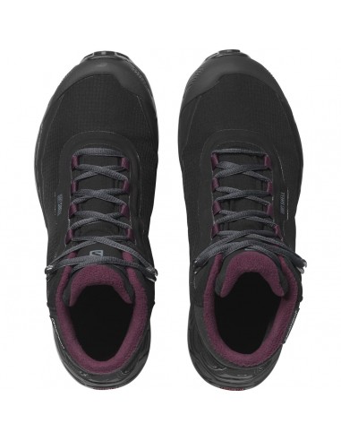 Salomon Shelter CS L41110500 Γυναικεία Ορειβατικά Μποτάκια Αδιάβροχα Black / Ebony / Winetast