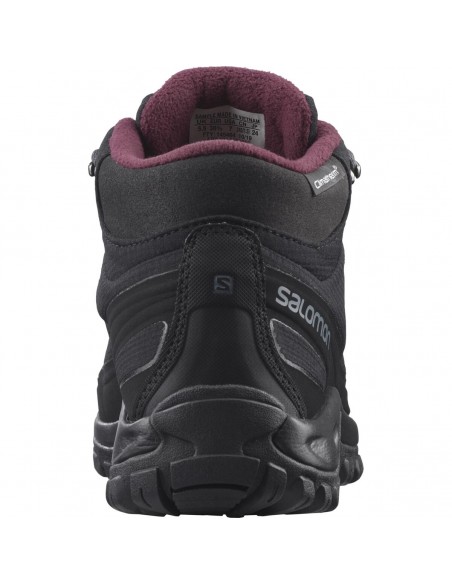 Salomon Shelter CS L41110500 Γυναικεία Ορειβατικά Μποτάκια Αδιάβροχα Black / Ebony / Winetast