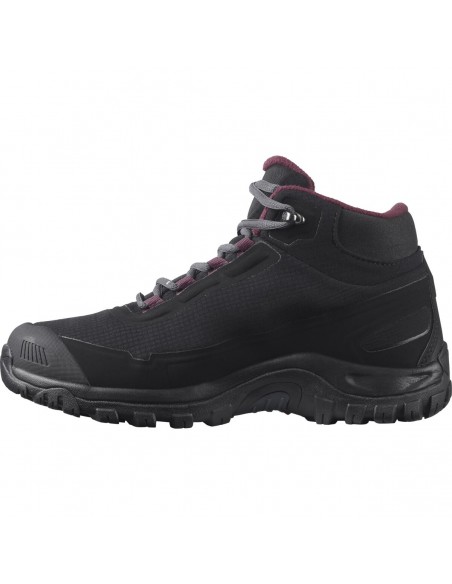 Salomon Shelter CS L41110500 Γυναικεία Ορειβατικά Μποτάκια Αδιάβροχα Black / Ebony / Winetast