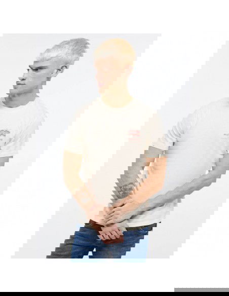 Mustang Ανδρικό T-shirt Κοντομάνικο Μπεζ 10138048001