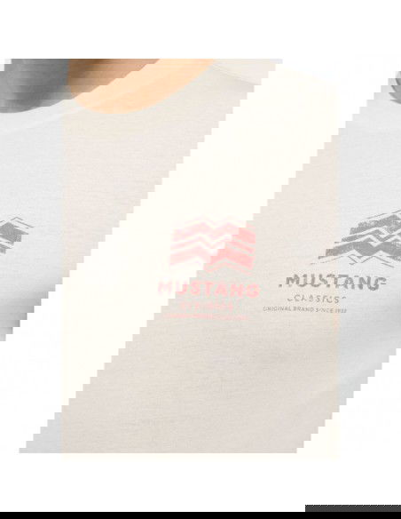 Mustang Ανδρικό T-shirt Κοντομάνικο Μπεζ 10138048001