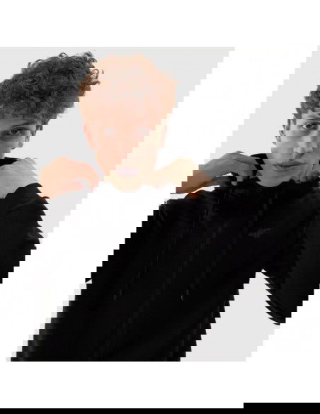 4F Ανδρικό Φούτερ με Κουκούλα Μαύρο 4FAW23TSWSM695-20S