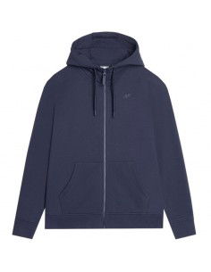 4F Γυναικεία Ζακέτα Φούτερ με Κουκούλα Μπλε 4FAW23TSWSF0730-31S