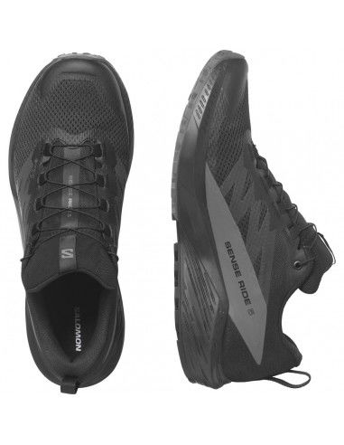 Salomon Sense Ride 5 GTX L47147200 Ανδρικά Αθλητικά Παπούτσια Trail Running Μαύρα Αδιάβροχα με Μεμβράνη Gore-Tex