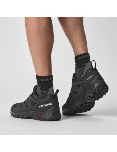 Salomon X Ward L47182300 Ανδρικά Ορειβατικά Παπούτσια Αδιάβροχα με Μεμβράνη Gore-Tex Μαύρα