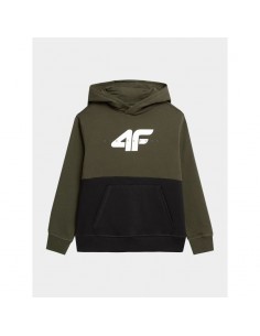 4F Παιδικό Φούτερ με Κουκούλα Χακί 4FJAW23TSWSM628-43S