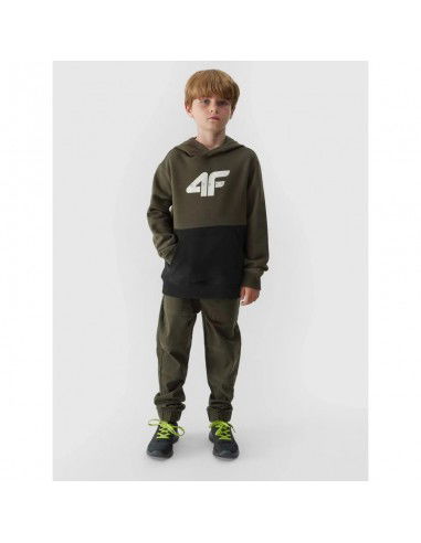 4F Παιδικό Φούτερ με Κουκούλα Χακί 4FJAW23TSWSM628-43S
