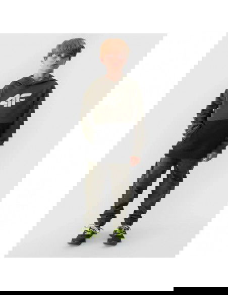 4F Παιδικό Φούτερ με Κουκούλα Χακί 4FJAW23TSWSM628-43S