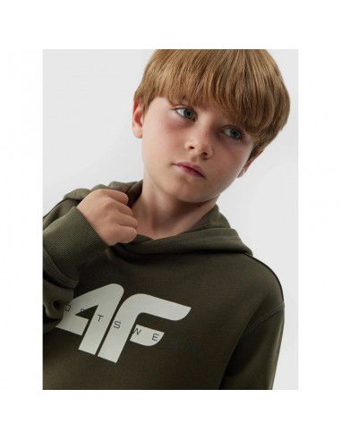 4F Παιδικό Φούτερ με Κουκούλα Χακί 4FJAW23TSWSM628-43S