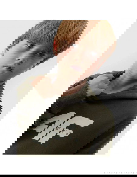 4F Παιδικό Φούτερ με Κουκούλα Χακί 4FJAW23TSWSM628-43S