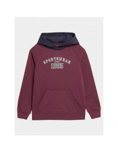 4F Παιδικό Φούτερ με Κουκούλα Μπορντό 4FJAW23TSWSM651-60S