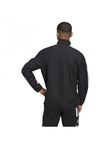 Adidas Squadra 21 Pre Training Ανδρική Φούτερ Ζακέτα με Τσέπες Μαύρη GK9549