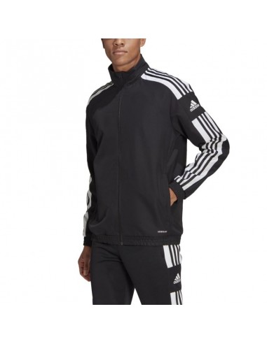 Adidas Squadra 21 Pre Training Ανδρική Φούτερ Ζακέτα με Τσέπες Μαύρη GK9549