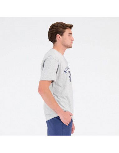 New Balance Ανδρικό Αθλητικό T-shirt Κοντομάνικο Γκρι MT31904AG