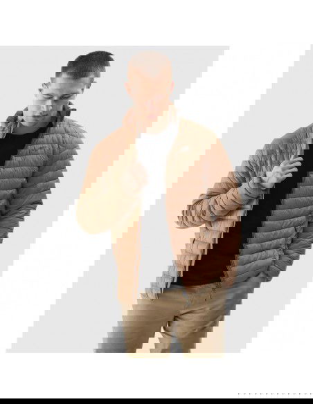 4F Ανδρικό Χειμωνιάτικο Μπουφάν Puffer Καφέ 4FAW23TDJAM239-82S