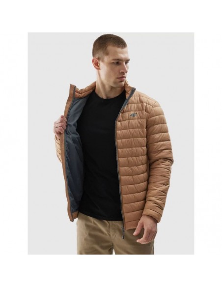 4F Ανδρικό Χειμωνιάτικο Μπουφάν Puffer Καφέ 4FAW23TDJAM239-82S