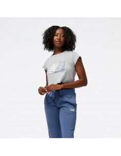 New Balance Γυναικείο Αθλητικό T-shirt Γκρι WT31817AG 2