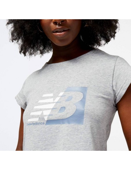 New Balance Γυναικείο Αθλητικό T-shirt Γκρι WT31817AG
