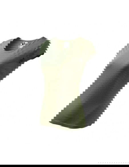 Malfini Γυναικείο Διαφημιστικό T-shirt Κοντομάνικο σε Πράσινο Χρώμα MLI-12209