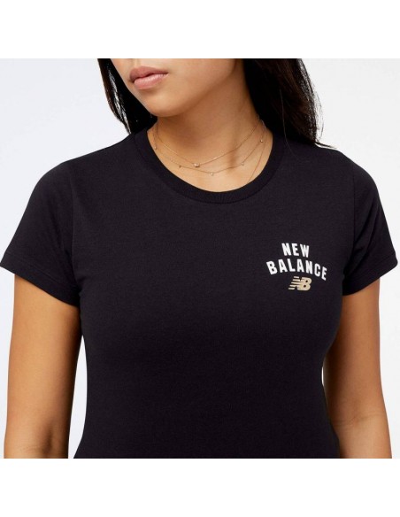 New Balance Γυναικείο Αθλητικό T-shirt Μαύρο WT31804BK
