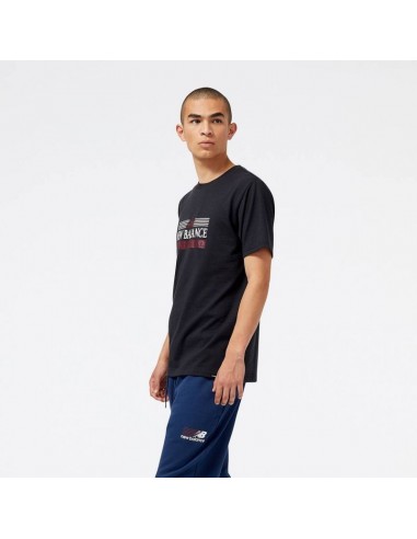 New Balance Ανδρικό Αθλητικό T-shirt Κοντομάνικο Μαύρο MT31906BK