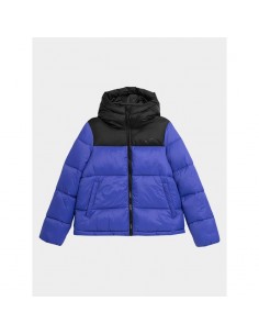 4F Κοντό Γυναικείο Puffer Μπουφάν για Χειμώνα Μπλε 4FAW23TDJAF230-36S