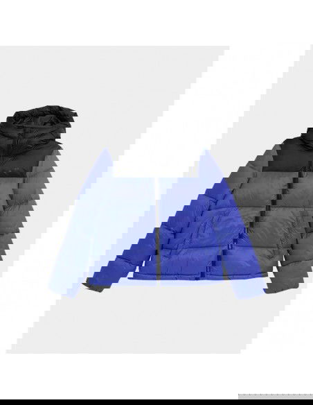 4F Κοντό Γυναικείο Puffer Μπουφάν για Χειμώνα Μπλε 4FAW23TDJAF230-36S