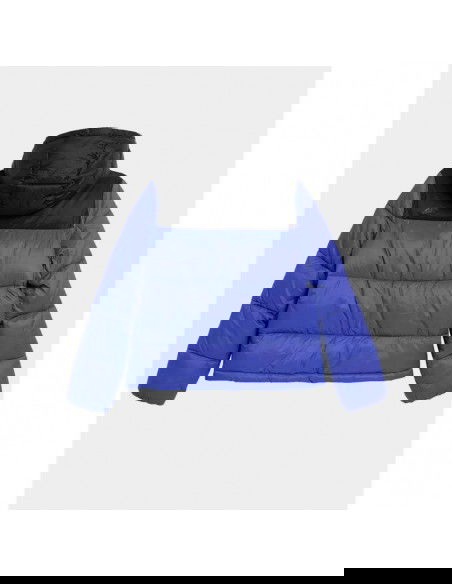 4F Κοντό Γυναικείο Puffer Μπουφάν για Χειμώνα Μπλε 4FAW23TDJAF230-36S