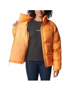 Columbia Puffect Κοντό Γυναικείο Puffer Μπουφάν για Χειμώνα Πορτοκαλί 1864781-869 2